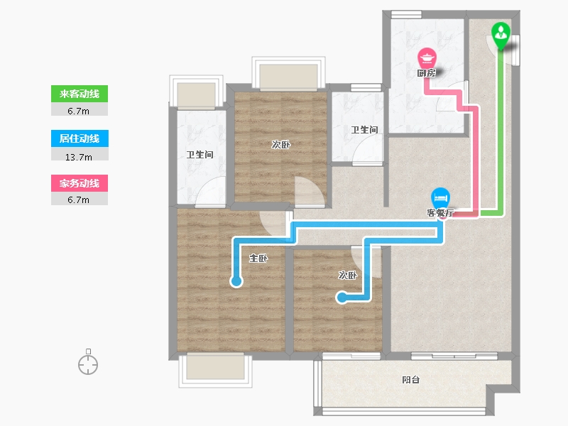 上海-上海市-悦城-94.41-户型库-动静线