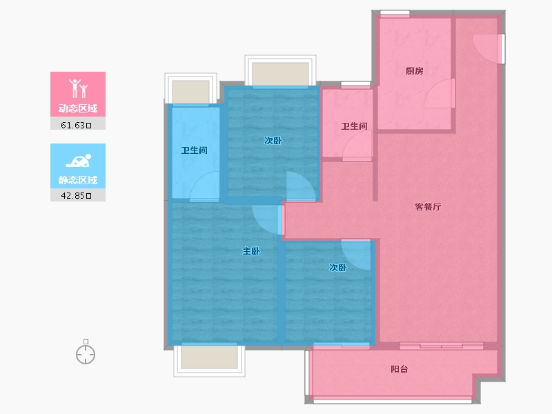 上海-上海市-悦城-94.41-户型库-动静分区