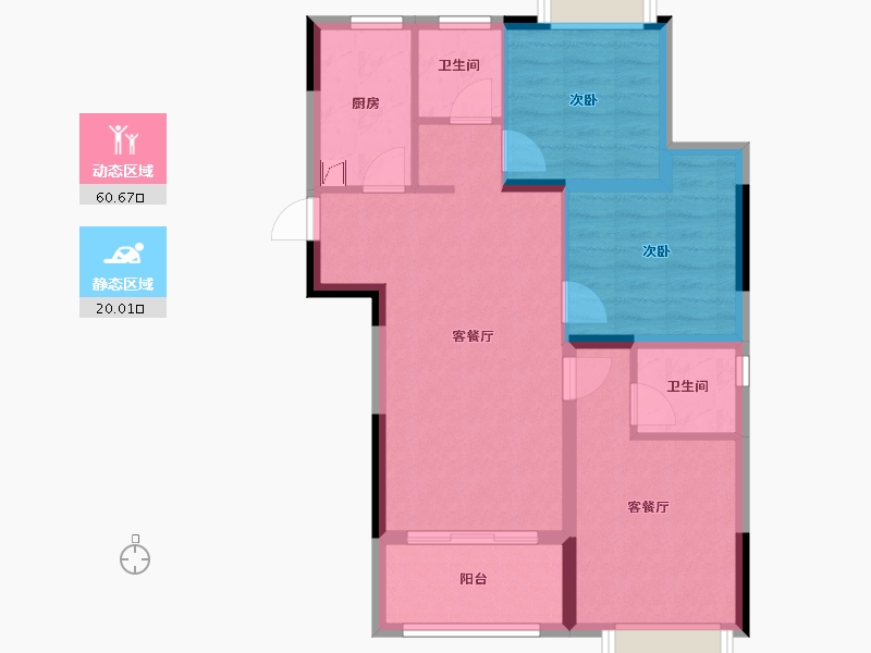 江西省-南昌市-九颂山河时代城-71.65-户型库-动静分区