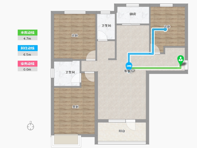 湖北省-武汉市-星悦湾-90.44-户型库-动静线