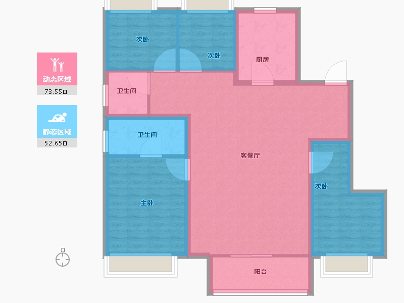 上海-上海市-悦城-114.41-户型库-动静分区