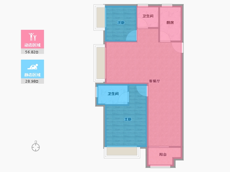 上海-上海市-悦城-77.60-户型库-动静分区