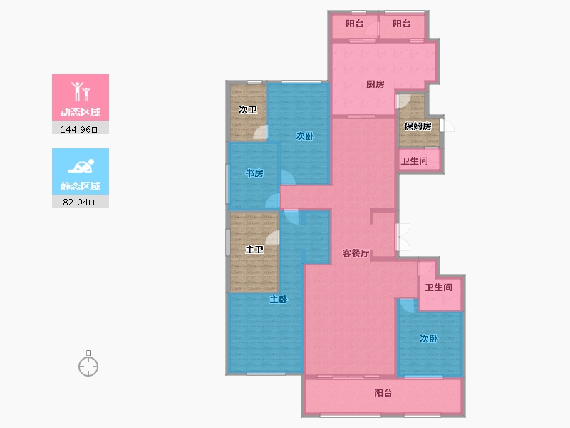 广东省-广州市-融创外滩壹号院-234.41-户型库-动静分区