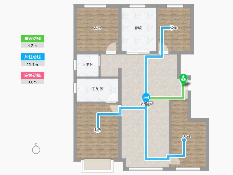 北京-北京市-建邦顺颐府-105.06-户型库-动静线