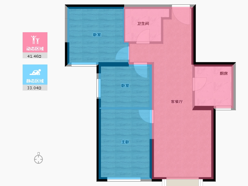 天津-天津市-中建·新丽壹号-66.54-户型库-动静分区