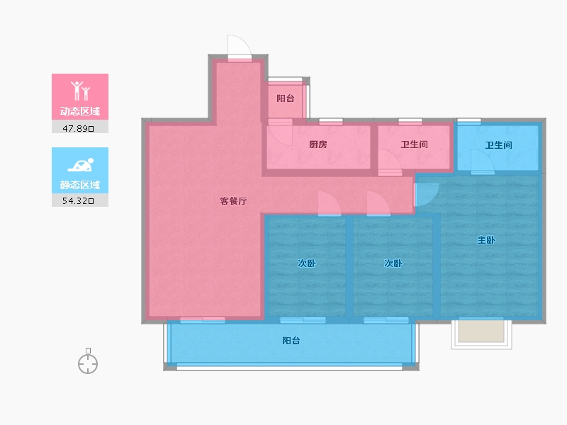 云南省-昆明市-云和中心-99.00-户型库-动静分区