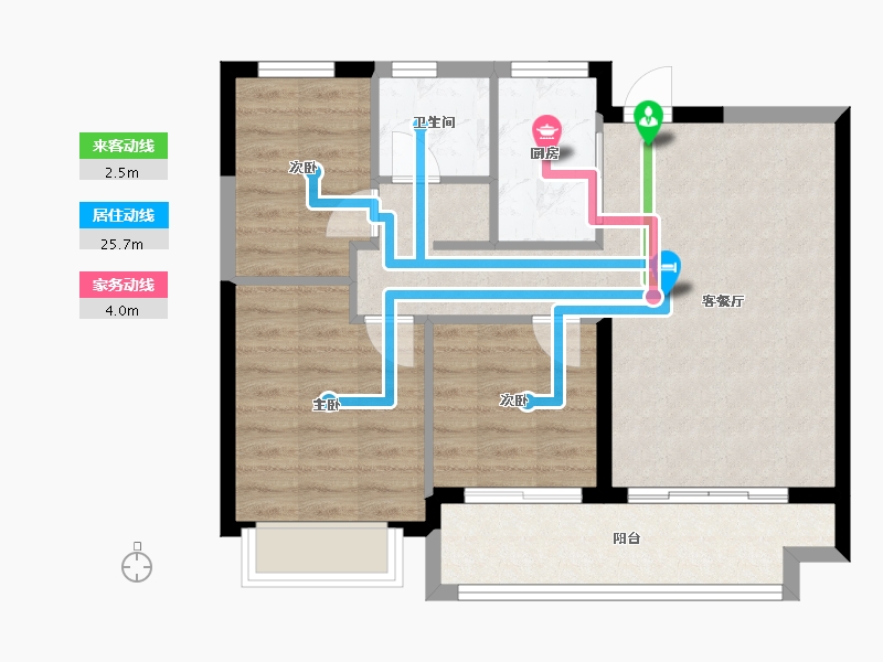 江西省-南昌市-九颂山河时代城-71.24-户型库-动静线