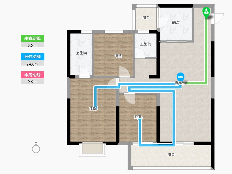 河南省-洛阳市-蓝光·钰泷府-100.00-户型库-动静线