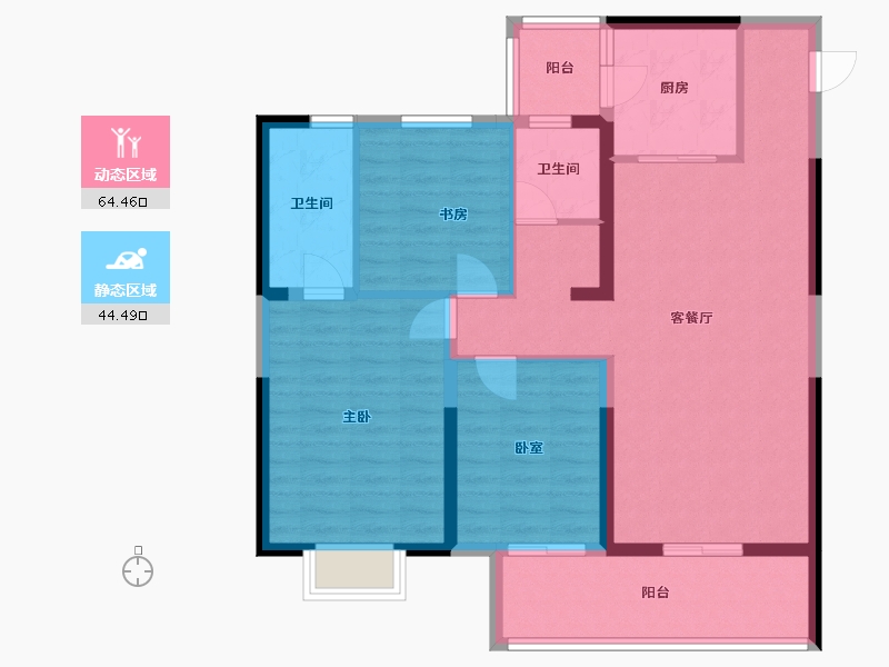 河南省-洛阳市-蓝光·钰泷府-100.00-户型库-动静分区