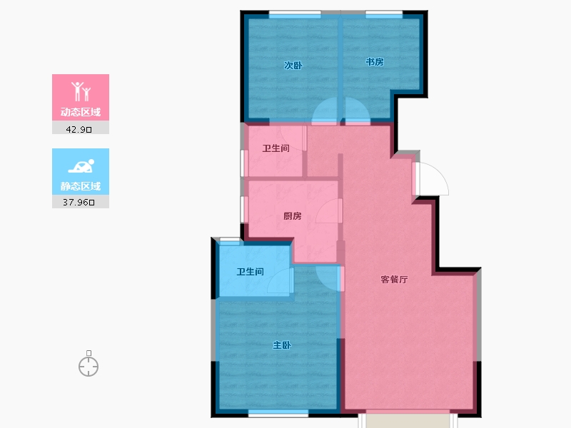 天津-天津市-中建·新丽壹号-72.32-户型库-动静分区