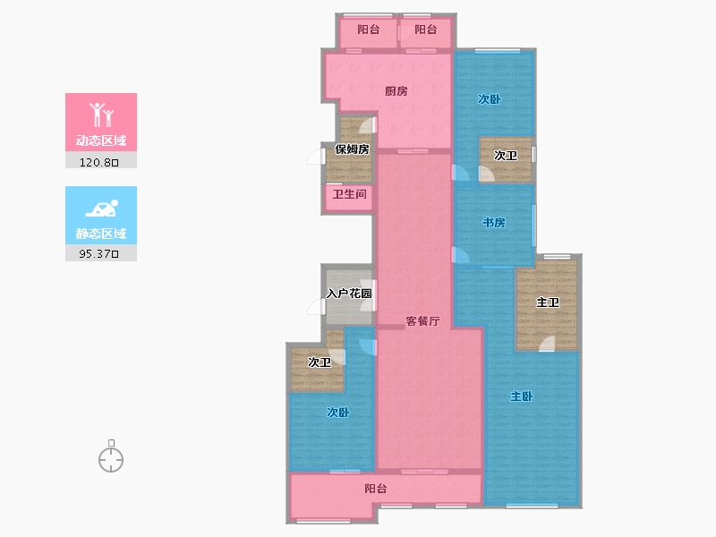 广东省-广州市-融创外滩壹号院-232.20-户型库-动静分区