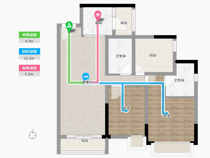 广东省-珠海市-珠海雅居乐国际花园-78.09-户型库-动静线