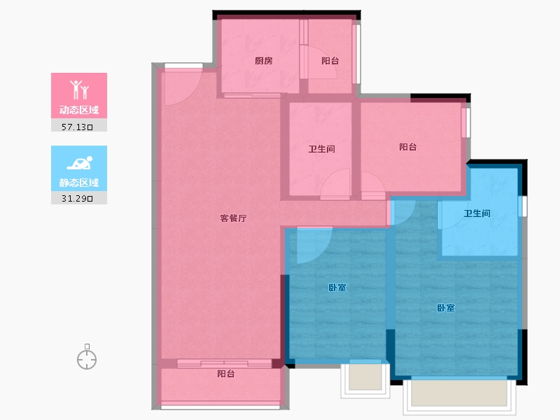 广东省-珠海市-珠海雅居乐国际花园-78.09-户型库-动静分区