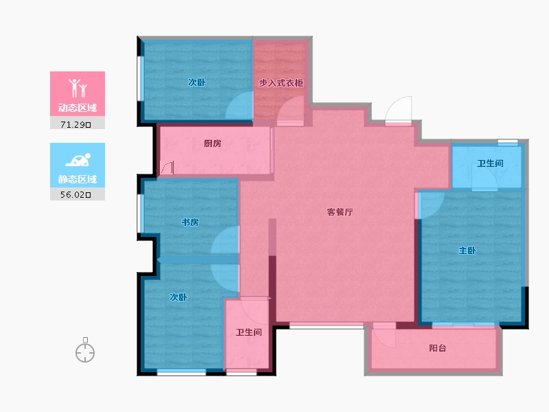 广西壮族自治区-南宁市-万科第五园-114.40-户型库-动静分区