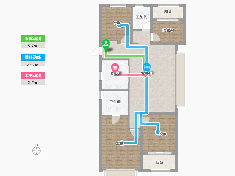 上海-上海市-中国铁建香榭国际-95.96-户型库-动静线