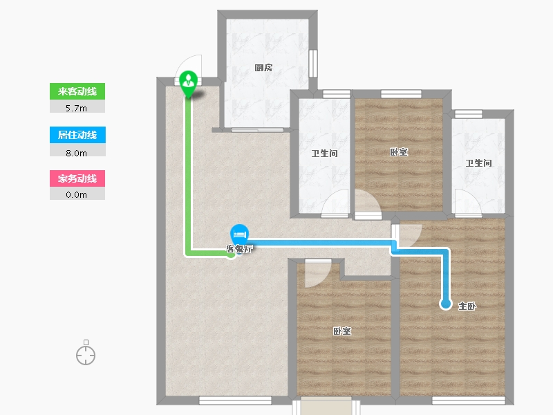 辽宁省-沈阳市-龙湖·椿山-85.44-户型库-动静线