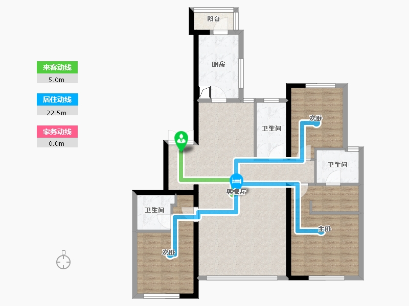 湖北省-武汉市-复星外滩中心-107.28-户型库-动静线