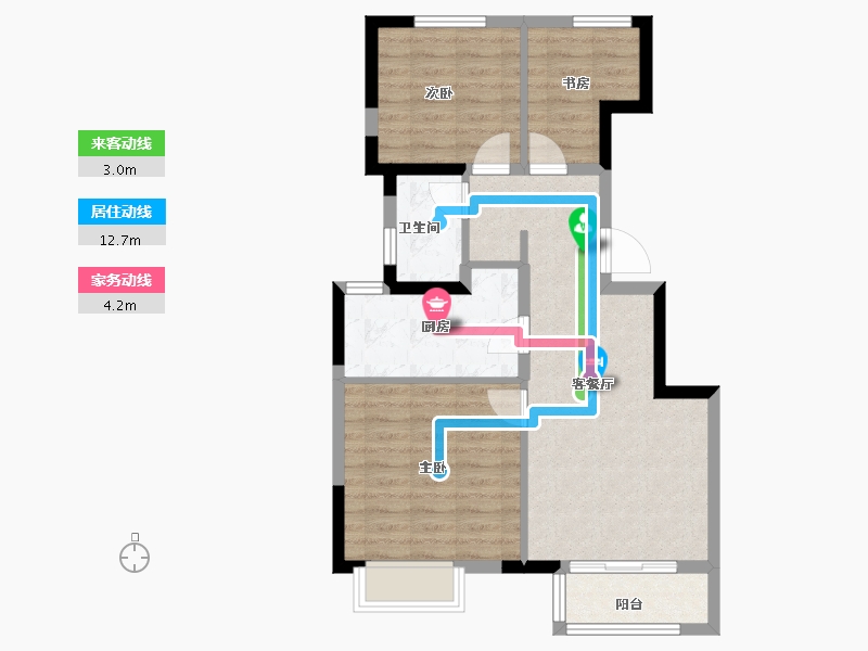 天津-天津市-中建·玖樾府-69.00-户型库-动静线