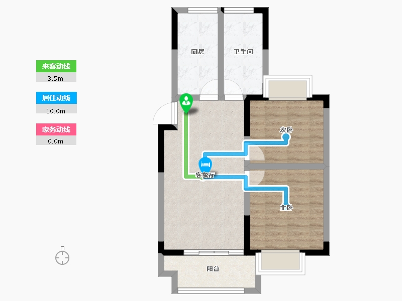 江苏省-苏州市-千灯裕花园-61.01-户型库-动静线