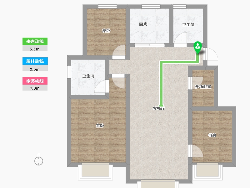 天津-天津市-当代公园阅ΜΟΜΛ-80.51-户型库-动静线