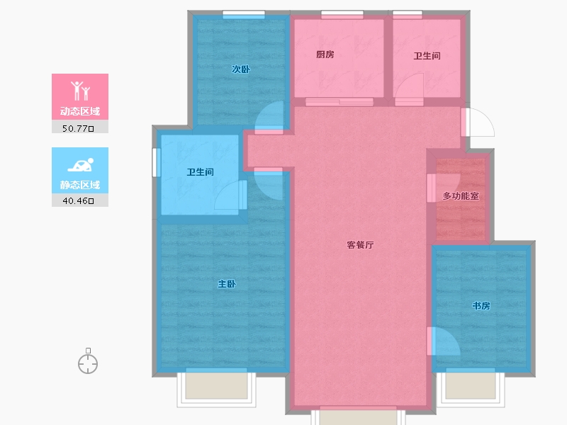 天津-天津市-当代公园阅ΜΟΜΛ-80.51-户型库-动静分区