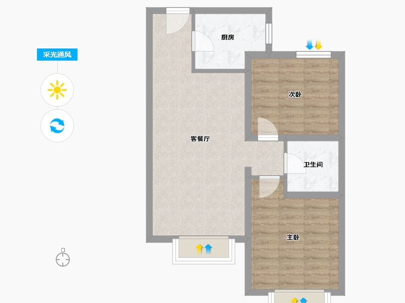 天津-天津市-迎顺府-60.32-户型库-采光通风