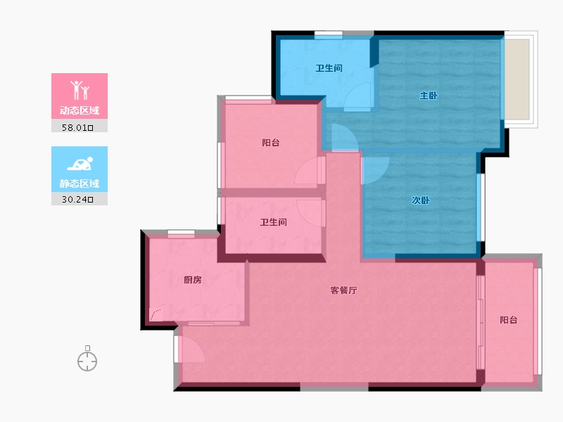 广东省-佛山市-华润置地悦里-78.40-户型库-动静分区