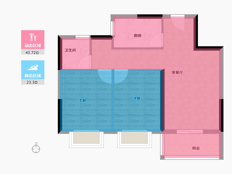 上海-上海市-中建御湖澜庭-60.00-户型库-动静分区