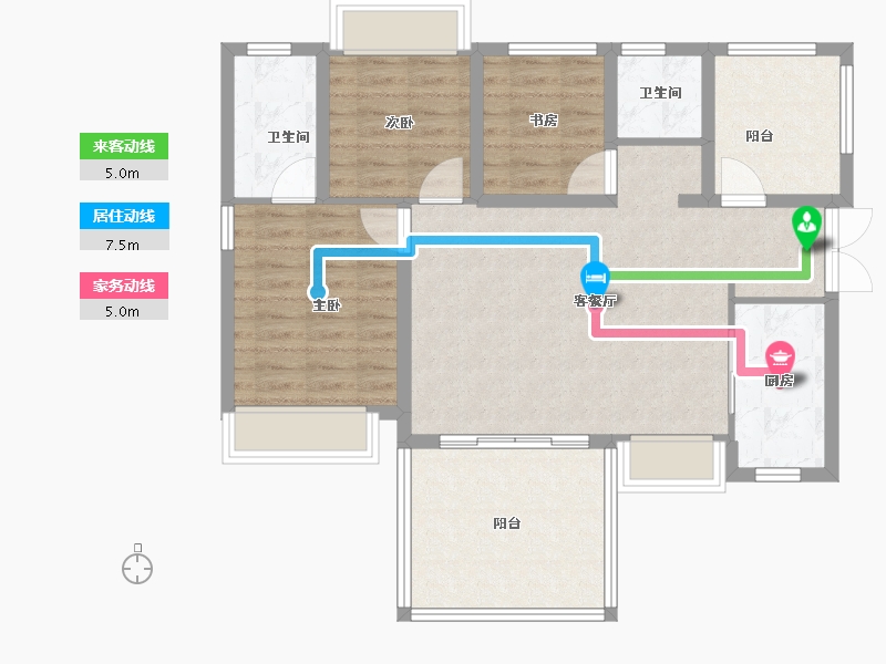 贵州省-贵阳市-贵阳经开吾悦广场-88.00-户型库-动静线