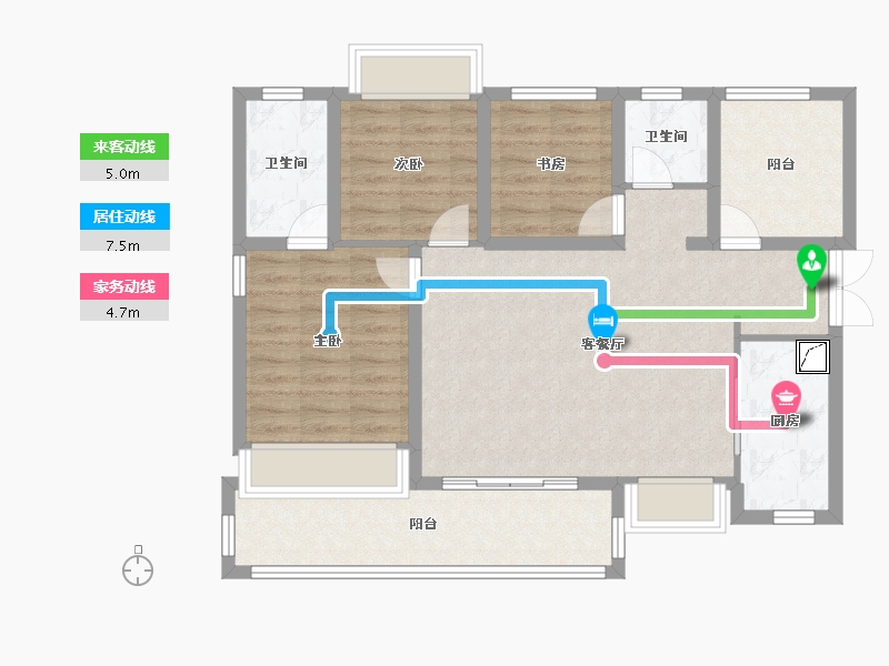 贵州省-贵阳市-贵阳经开吾悦广场-88.01-户型库-动静线