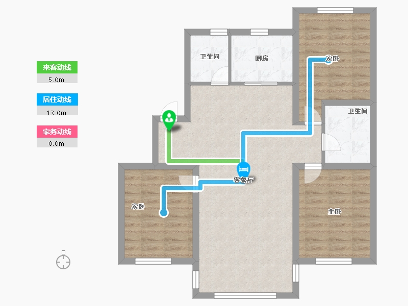 辽宁省-沈阳市-米兰颂-83.20-户型库-动静线