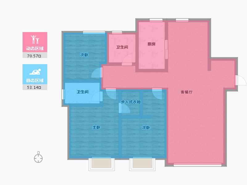 天津-天津市-绿城·春熙明月-109.70-户型库-动静分区