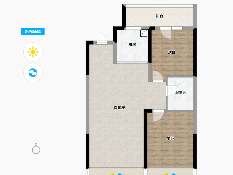 黑龙江省-佳木斯市-天府城-89.00-户型库-采光通风