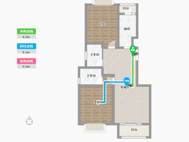 上海-上海市-正阳铂璟湾-83.26-户型库-动静线