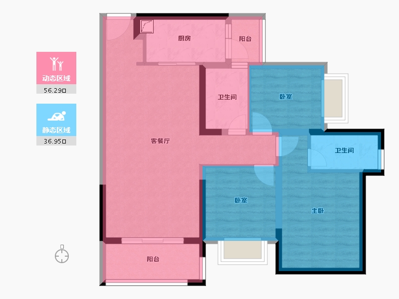 广东省-珠海市-世荣尚观花园-82.40-户型库-动静分区