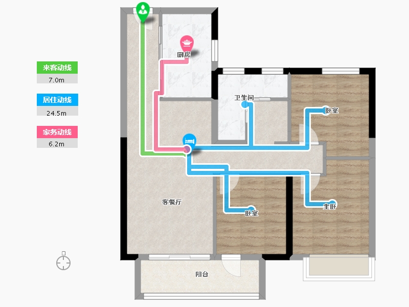 湖北省-武汉市-新城桃李郡-82.04-户型库-动静线