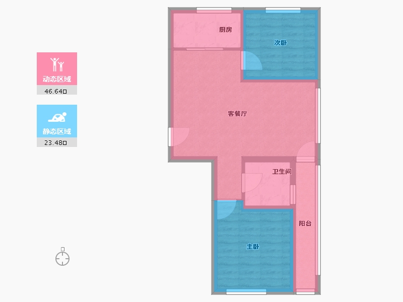 辽宁省-沈阳市-米兰颂-61.80-户型库-动静分区