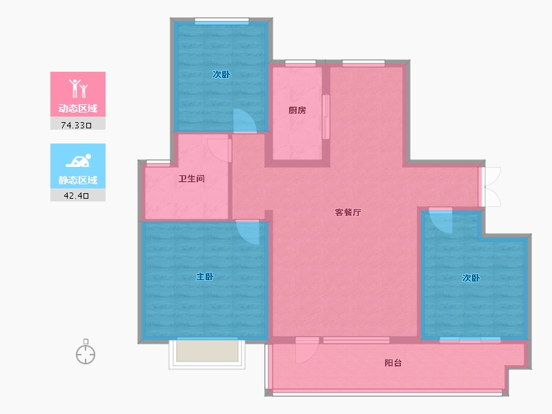 山东省-济宁市-秀樾-105.00-户型库-动静分区