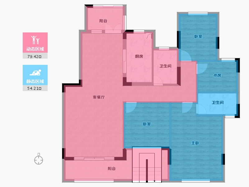 江西省-南昌市-南昌恒大林溪府-120.80-户型库-动静分区