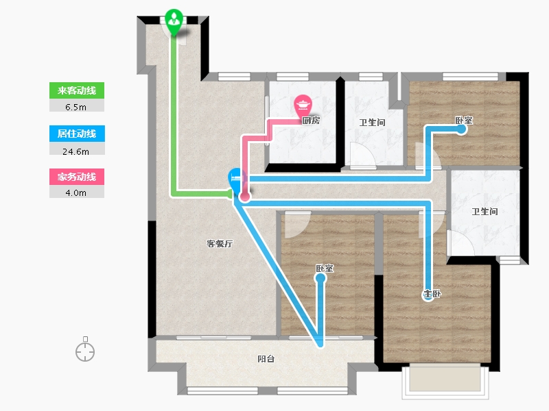 湖北省-武汉市-新城桃李郡-91.79-户型库-动静线