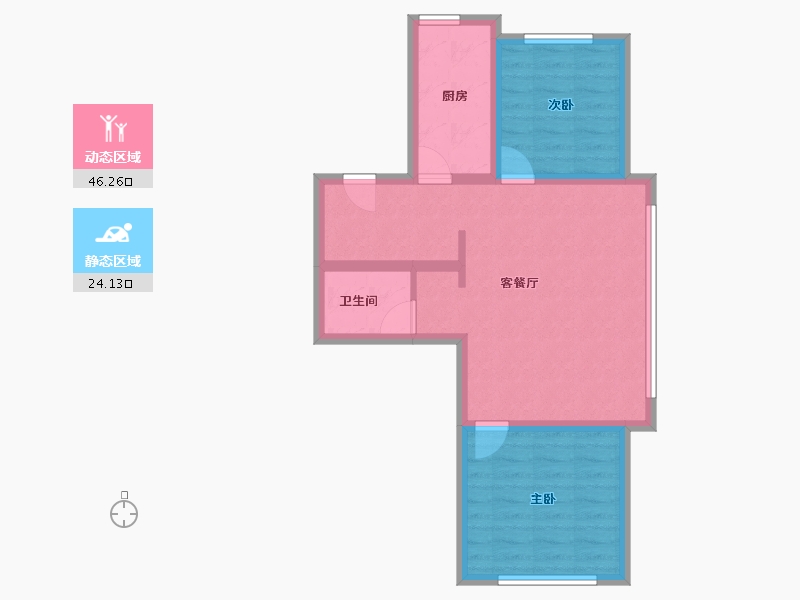 辽宁省-沈阳市-米兰颂-62.40-户型库-动静分区