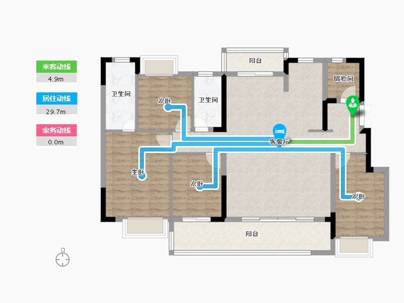 江西省-南昌市-湖城大境·金地广场-118.37-户型库-动静线