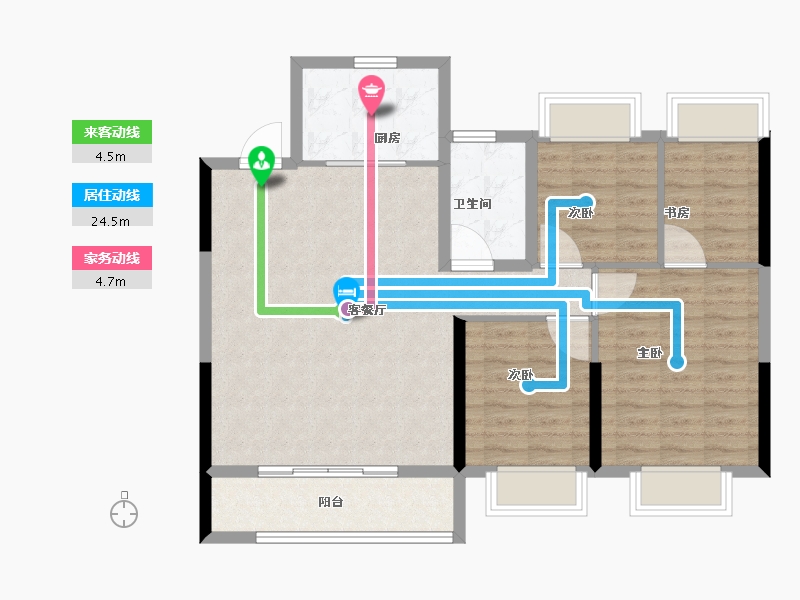 上海-上海市-中建御湖澜庭-92.00-户型库-动静线