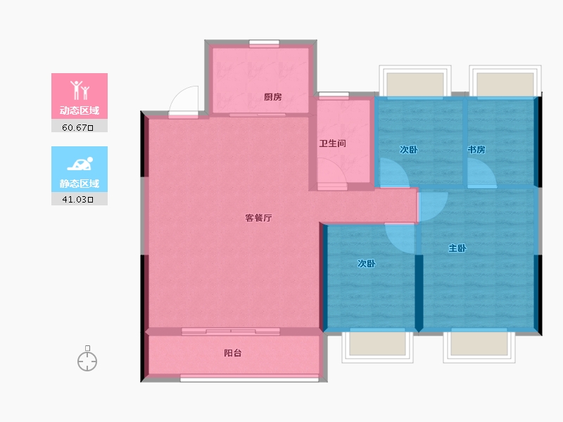 上海-上海市-中建御湖澜庭-92.00-户型库-动静分区