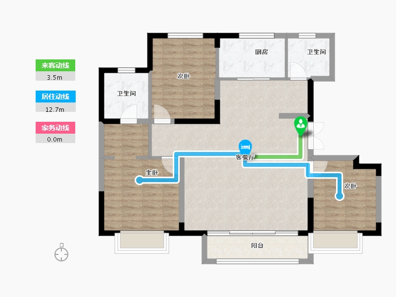 天津-天津市-中建玖棠府-98.77-户型库-动静线