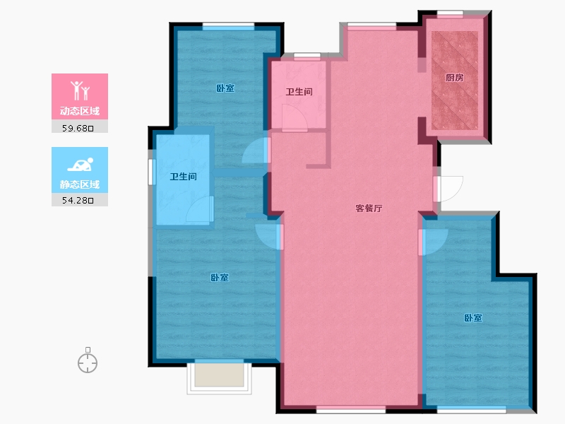 天津-天津市-绿城·春熙明月-102.40-户型库-动静分区