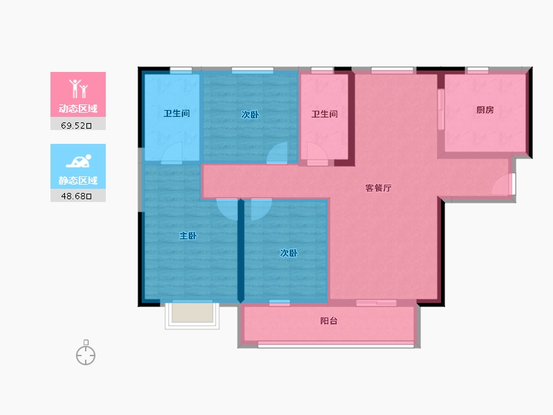 湖北省-武汉市-光谷创新天地-106.39-户型库-动静分区