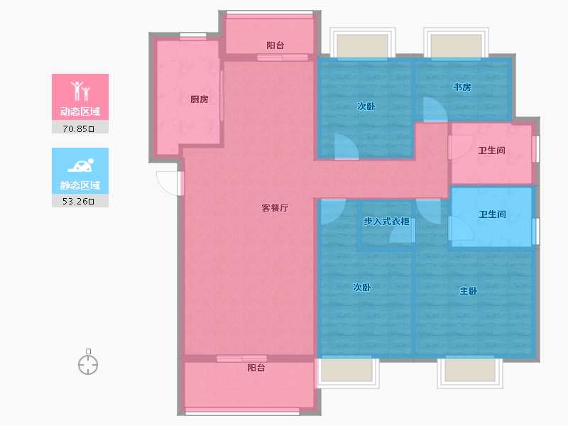 湖北省-武汉市-融侨滨江城-112.07-户型库-动静分区