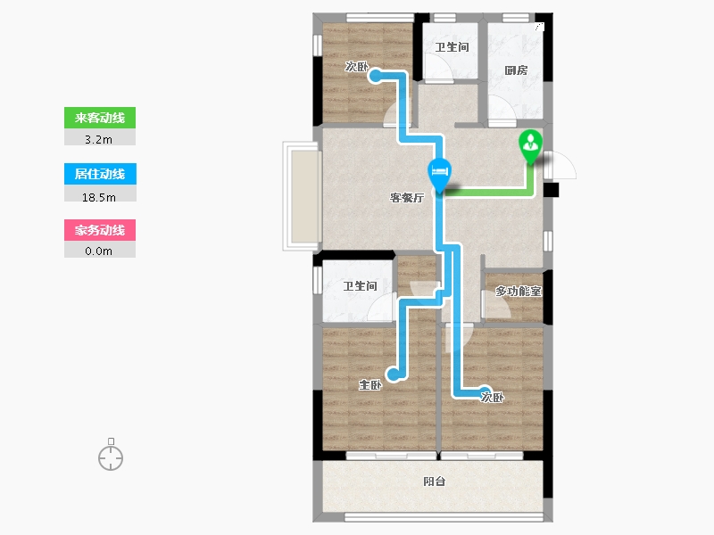 浙江省-宁波市-阳光城众安·顺源里-78.41-户型库-动静线