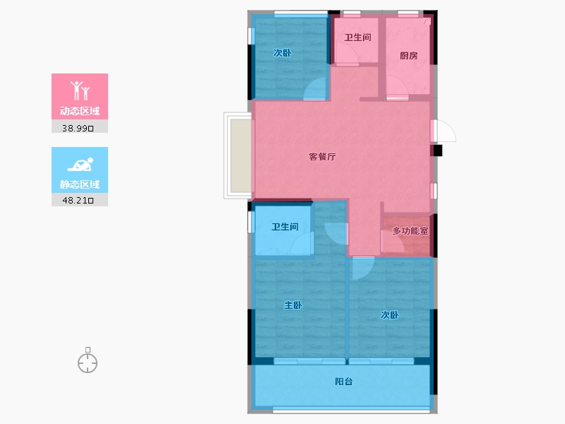 浙江省-宁波市-阳光城众安·顺源里-78.41-户型库-动静分区